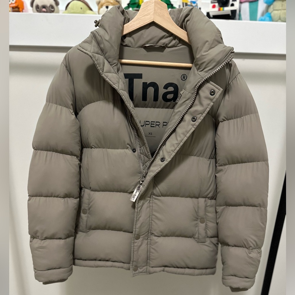 TNA Puffer Jacket in Taupe